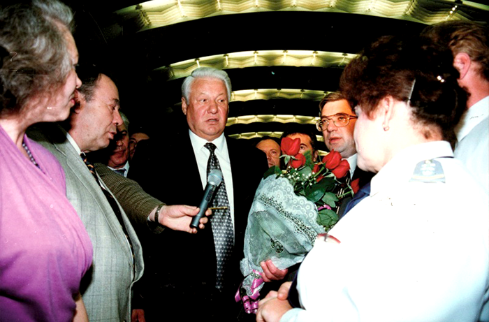 Ельцин в Новосибирском метро