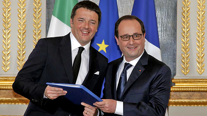 Подписание соглашения между Францией и Италией