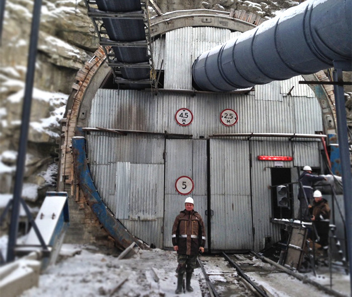 Врезка нового Байкальского тоннеля. Западный портал