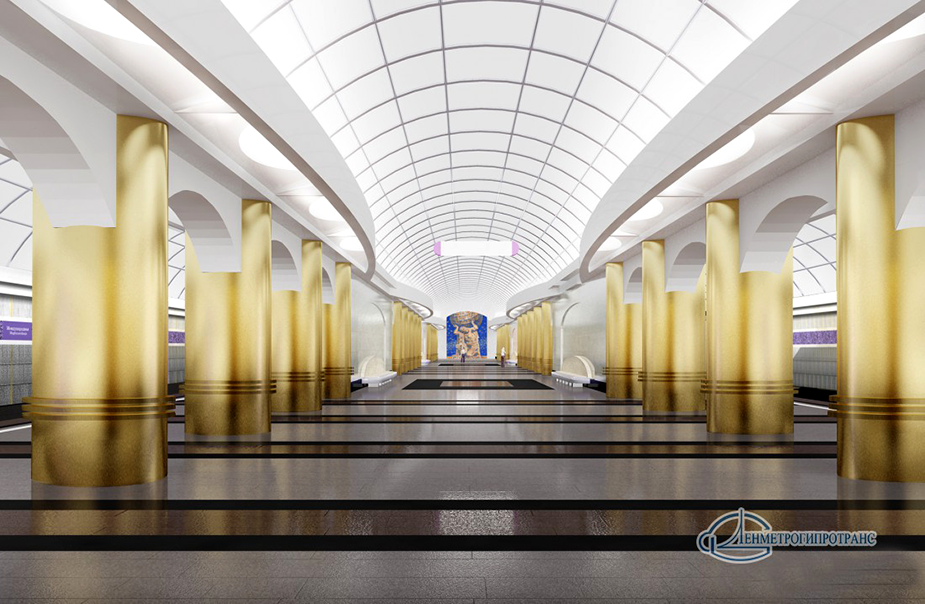 Станция метро Бухаресткая, открыта в Петербурге 28 декабря 2012 года