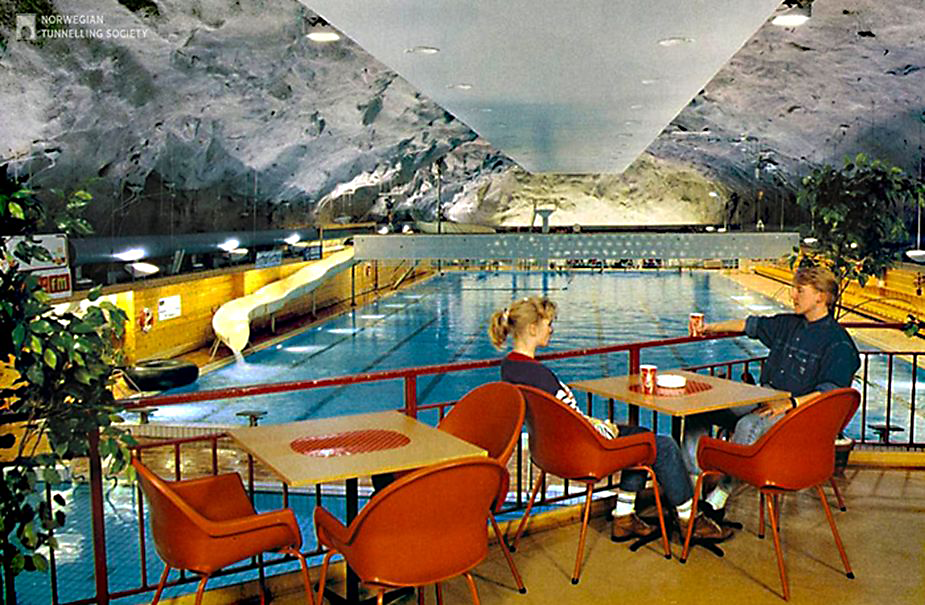 Подземный бассейн в Норвегии