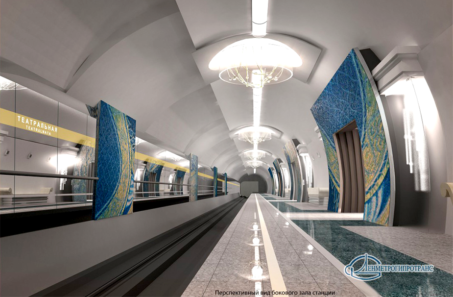 Будущая станция метро «Театральная» в Санкт-Петербурге