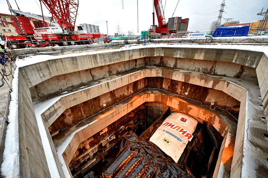 ТПМК на строительстве двухпутного тоннеля метро