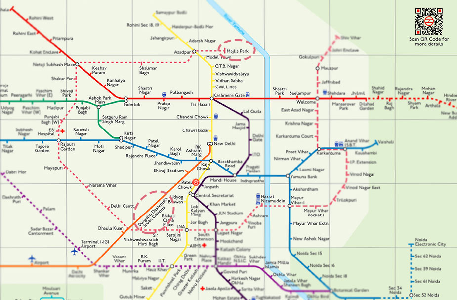 Схема метро Дели