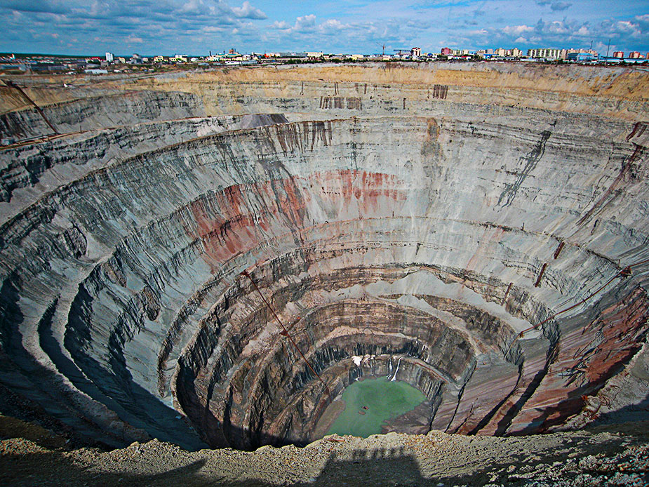 Mir kimberlite mine in Yakutia