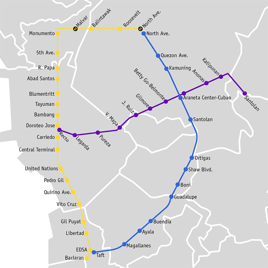 схема метро Манилы