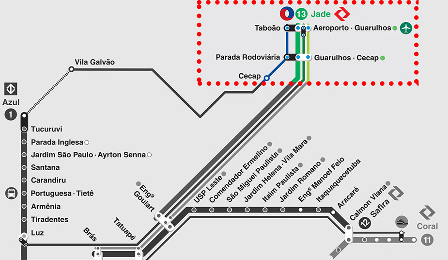 Схема метро Сан-Паулу