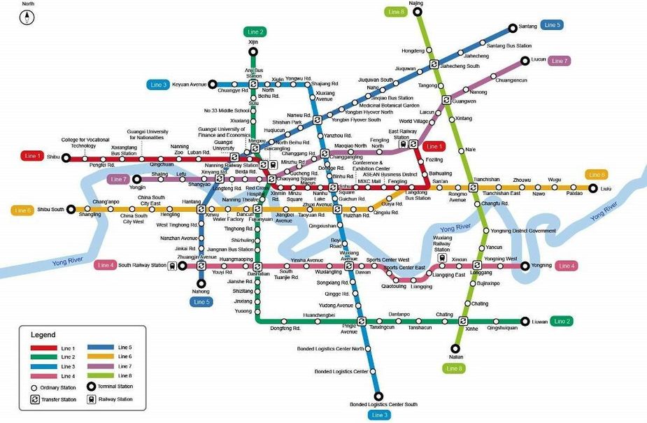 Nanning Metro map