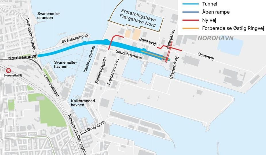 Nordhavnstunnel_map