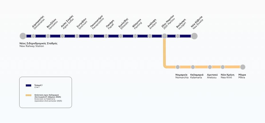 Thessaloniki Metro map